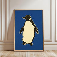 Understated Penguin Print – Cute Penguin Home Art, Funny Penguin Illustration Decor