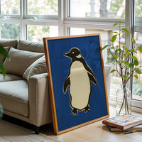 Understated Penguin Print – Cute Penguin Home Art, Funny Penguin Illustration Decor