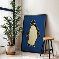 Understated Penguin Print – Cute Penguin Home Art, Funny Penguin Illustration Decor