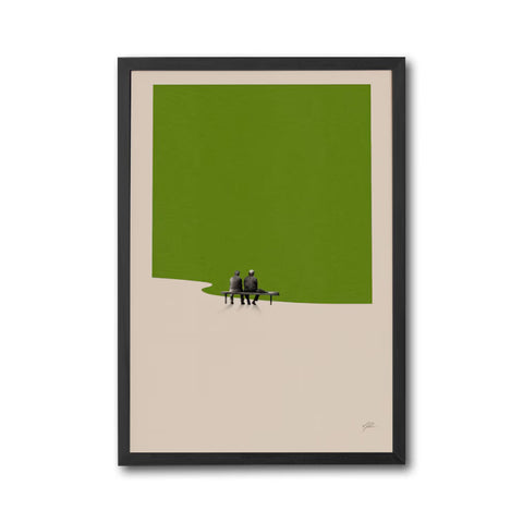 Understated People on Bench Wall Décor Wall Poster