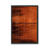 Minimal Tennis Court Décor Poster, Contemporary Non-Figurative Sports Wall Poster