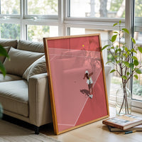Minimal Tennis Player Print – Contemporary Sports Wall Décor