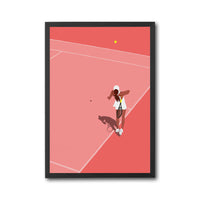Minimal Tennis Player Print – Contemporary Sports Wall Décor