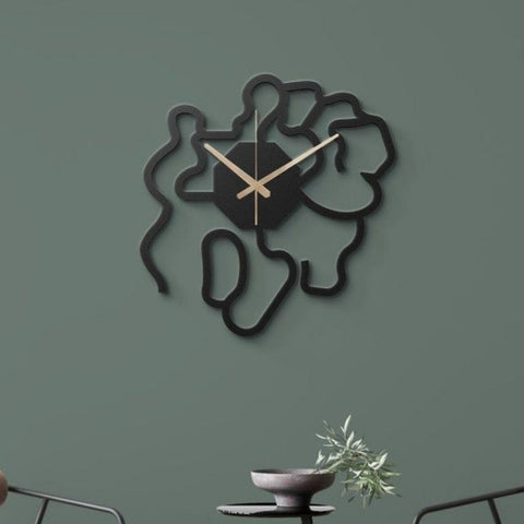 Minimalist Analog Metal Wall Clock Modern Clean Decor
