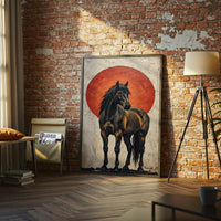 Miranda M Horse Red Sun Aesthetic Home Art Décor Poster Print