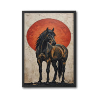 Miranda M Horse Red Sun Aesthetic Home Art Décor Poster Print