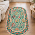 Mitos Ethnic Vintage Area Rug – Orange in a living room