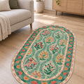Mitos Ethnic Vintage Area Rug – Orange in a living room