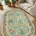 Mitos Ethnic Vintage Area Rug – Orange in a living room