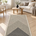 Modern Kitchen Area Rug – Beige in a living room