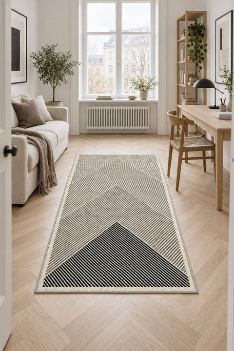 Modern Kitchen Area Rug – Beige in a office