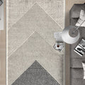 Modern Kitchen Area Rug – Beige in a living room