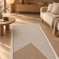 Modern Kitchen Area Rug – Brown in a living room