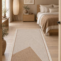 Modern Kitchen Area Rug – Brown in a bedroom