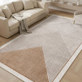 Modern Kitchen Area Rug – Brown in a living room