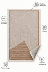 Modern Kitchen Area Rug – Brown – features