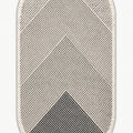 Modern Oval Kitchen Rug – Beige