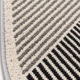 Modern Oval Kitchen Rug – Beige – texture close-up