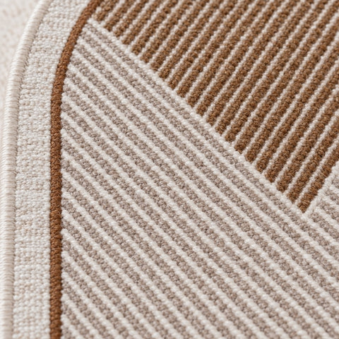 Modern Oval Kitchen Rug – Brown – texture close-up