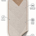 Modern Oval Kitchen Rug – Brown – features