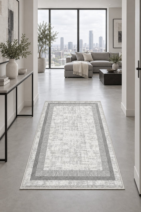 Modern Washable Area Rug in a hallway