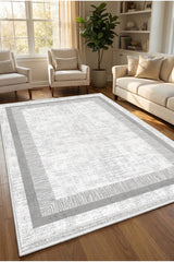 Modern Washable Area Rug in a living room