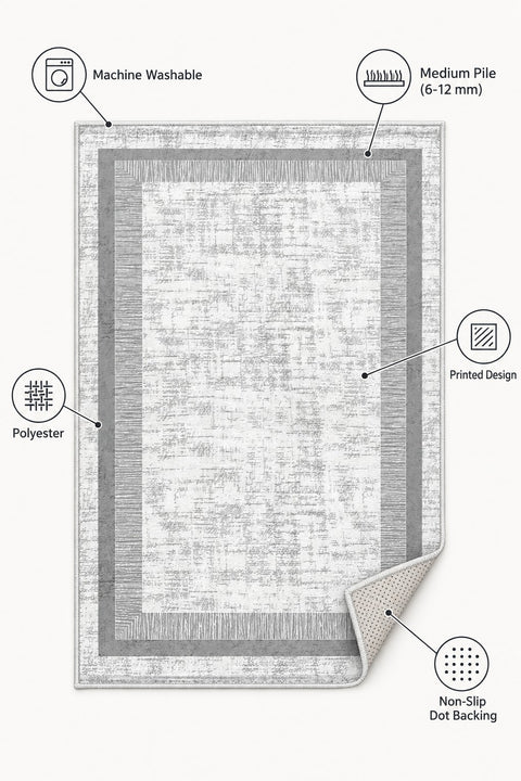 Modern Washable Area Rug – features