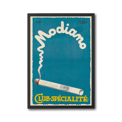Modiano CLUB SPÉCIALITÉ Retro Cigarette Print – Retro Modiano Wall Poster