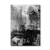 Monochrome Abstract Modern Wall Art – Black and White Urban Scene