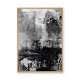 Monochrome Abstract Modern Wall Art – Black and White Urban Scene
