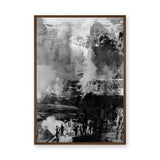 Monochrome Abstract Modern Wall Art – Black and White Urban Scene
