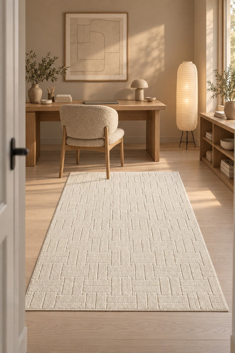 Moopy Modern Shag Area Rug in a office