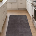 Moreno Modern Kitchen Rug – Charcoal in a kitchen