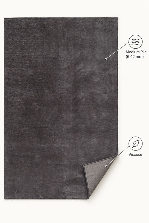 Moreno Modern Kitchen Rug – Charcoal – features