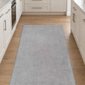 Moreno Modern Kitchen Rug – Gray in a kitchen
