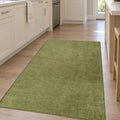 Moreno Modern Kitchen Rug – Green in a kitchen