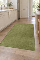 Moreno Modern Kitchen Rug – Green in a kitchen