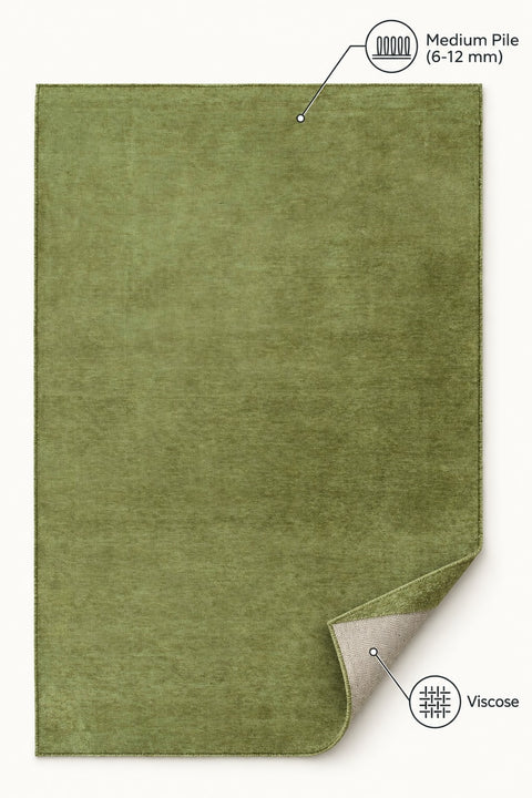 Moreno Modern Kitchen Rug – Green – features