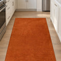 Moreno Modern Kitchen Rug – Terracotta in a kitchen