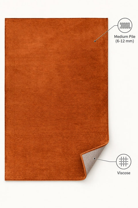 Moreno Modern Kitchen Rug – Terracotta – features