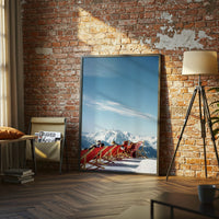 Mountain Deck Chairs Aesthetic Home Art Décor Poster Print for Home Decor
