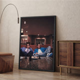 Movie Photography Modern Wall Art – Wolf Couch Scene in Dim Lounge