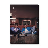Movie Photography Modern Wall Art – Wolf Couch Scene in Dim Lounge