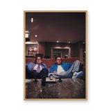 Movie Photography Modern Wall Art – Wolf Couch Scene in Dim Lounge