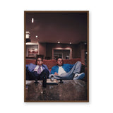Movie Photography Modern Wall Art – Wolf Couch Scene in Dim Lounge