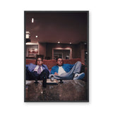 Movie Photography Modern Wall Art – Wolf Couch Scene in Dim Lounge