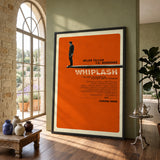 Movie Typography Wall Art – Minimalist Orange Whiplash Print