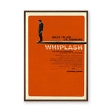 Movie Typography Wall Art – Minimalist Orange Whiplash Print