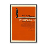 Movie Typography Wall Art – Minimalist Orange Whiplash Print