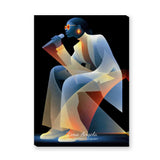 Music Portrait Modern Wall Art – Stylized Female Singer in Sunglasses